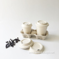 Bagasse Coffee Cup Lid 90mm Flip Lid